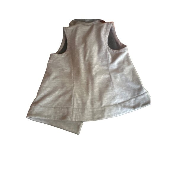 Athleta Gray Apres Anything Black Fleece Sherpa Collar Vest Size X Large - Picture 6 of 6